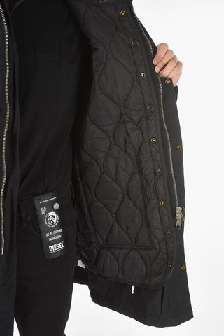hidden fastening padded W-MILES parka