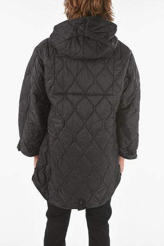 hidden fastening padded W-MILES parka