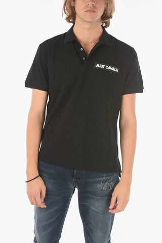 3 Buttons Polo Shirt with Logo-Print