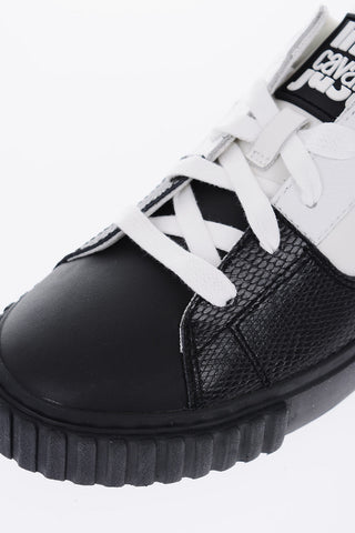 Animal Details Two-Tone Low-Top Sneakers