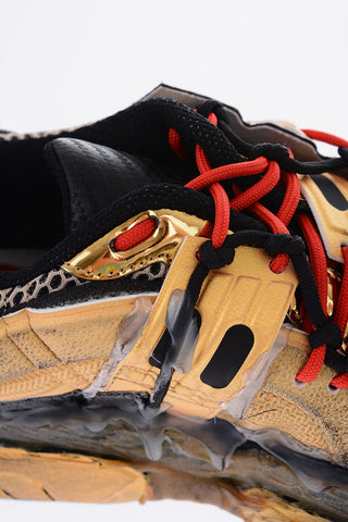 MM22 Contrasting Strings Vintage Effect FUSION Low Top Sneakers