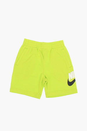 Fleece-Bermuda in Neon mit elastischem Bund