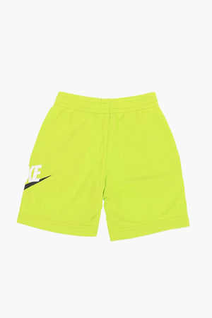 Fleece-Bermuda in Neon mit elastischem Bund