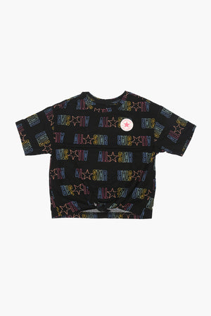 ALL STAR CHUCK TAYLOR Crewneck T-Shirt with All Over Logo Print