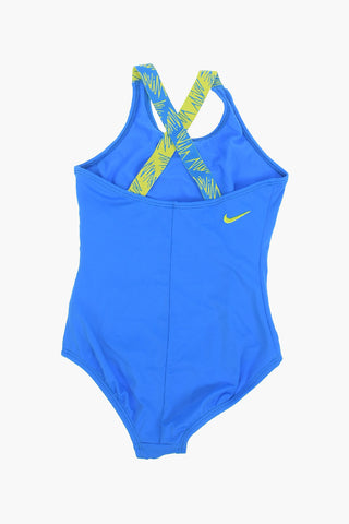 원피스 수영복 옆면 대비 로고 프린트