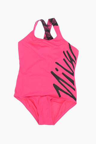 원피스 수영복 옆면 로고 프린트