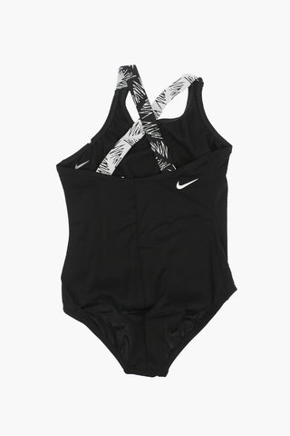 원피스 수영복 옆면 대비 로고 프린트