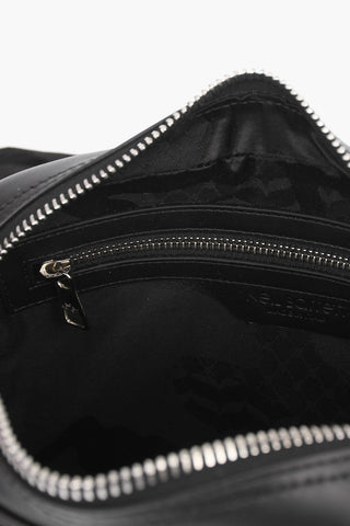 Leather PIERCED MONOGRAM Camera Bag with All Over Logo