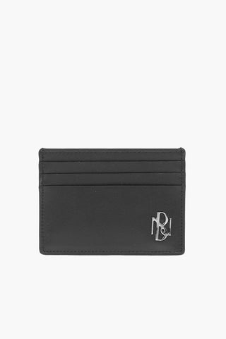 Portacarte in Pelle con Monogram Argentato