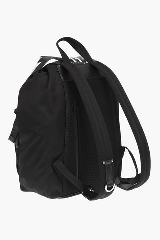 leather and fabric FAIRISLE THUNDERBOLT backpack