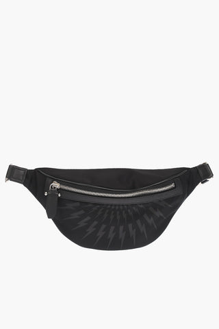 Fabric THUNDERBOLT FAIRISLE Bum Bag with leather details