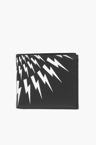 printed leather FAIRISLE THUNDERBOLT wallet
