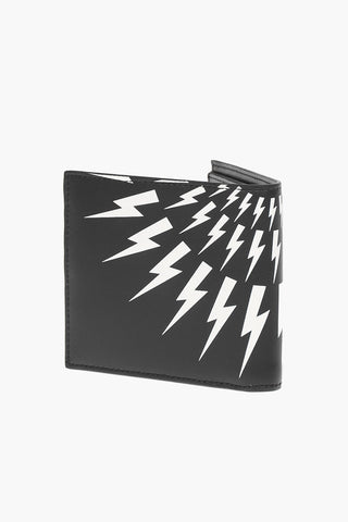 printed leather FAIRISLE THUNDERBOLT wallet