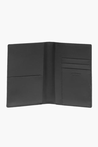 silver monogram leather documents holder