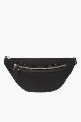 chain detail solid color bum bag