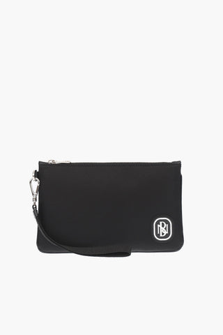 Pouch MONOGRAM SOLID a Tinta Unita con Logo in Rilievo