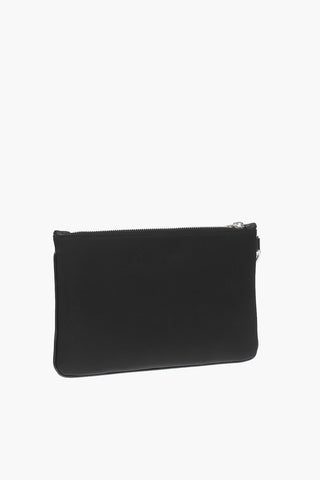 Pouch MONOGRAM SOLID a Tinta Unita con Logo in Rilievo