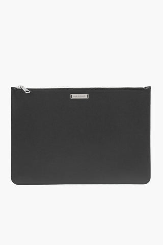 Saffiano Leather SIMPLE LARGE ZIPPED Maxi Pouch