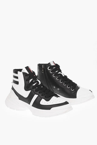 Sneakers Alte HYBRID BOLT 10 in Pelle Bicolore con Suola a Contrasto