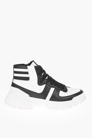 Sneakers Alte HYBRID BOLT 10 in Pelle Bicolore con Suola a Contrasto
