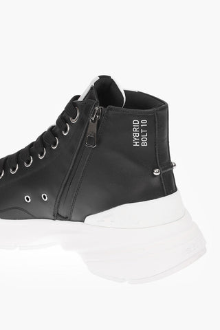 Sneakers Alte HYBRID BOLT 10 in Pelle Bicolore con Suola a Contrasto