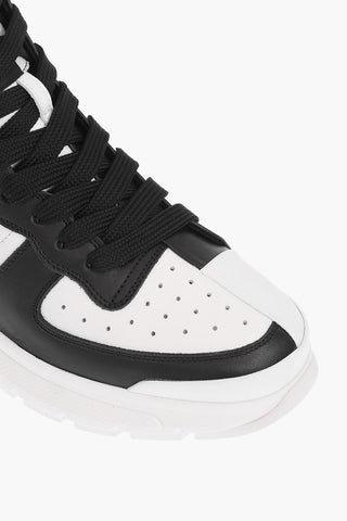 Sneakers Alte HYBRID BOLT 10 in Pelle Bicolore con Suola a Contrasto