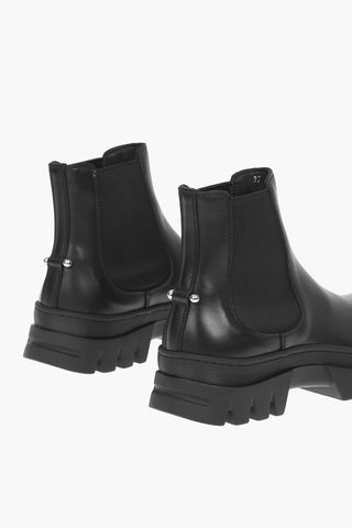 Leather PIERCED PUNK Chelsea Boots