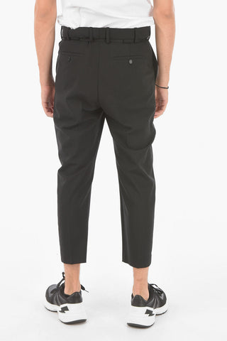 Drawstring STRING BELT Crotch Fit Pants