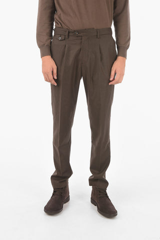 Pantaloni RAVAL1P.L a una pince in lana vergine