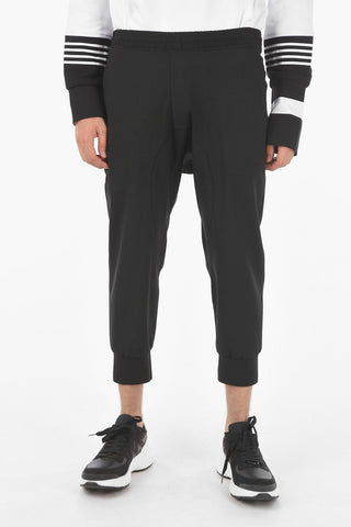 Pantaloni COVER STITCH RIB con Elastico in Vita e Polsini