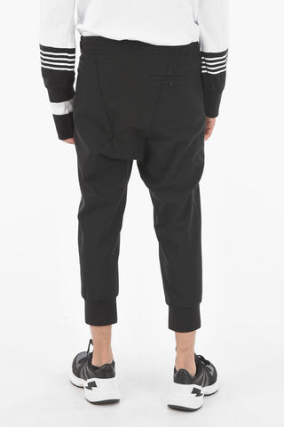 Pantaloni COVER STITCH RIB con Elastico in Vita e Polsini