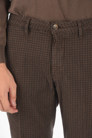 Gingham Checked Slim Fit NEWTOWN.L.457 Chino Pants