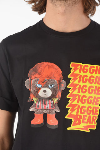 Printed ZIGGIE BEAR T-shirt with Cuffed Sleeves