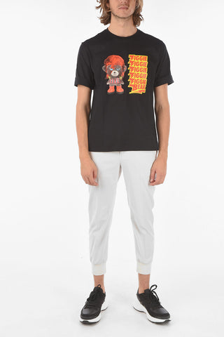 Printed ZIGGIE BEAR T-shirt with Cuffed Sleeves