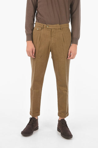 herringbone patterned single pleat RAVAL1P.S pants