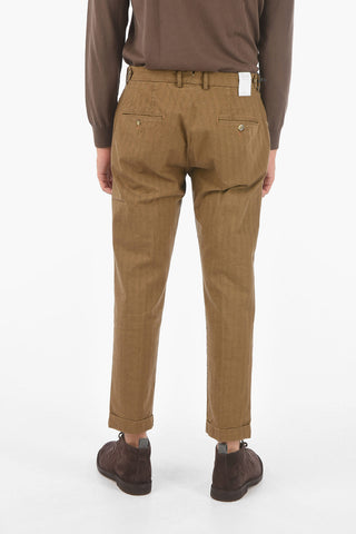 herringbone patterned single pleat RAVAL1P.S pants