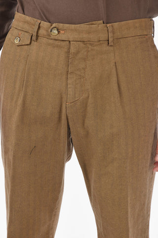 herringbone patterned single pleat RAVAL1P.S pants