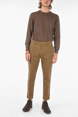 herringbone patterned single pleat RAVAL1P.S pants