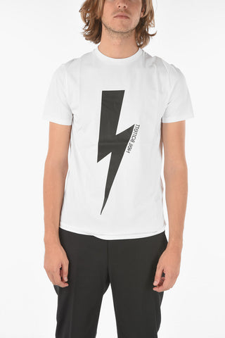 Round Neck LEATHER BOLT T-shirt
