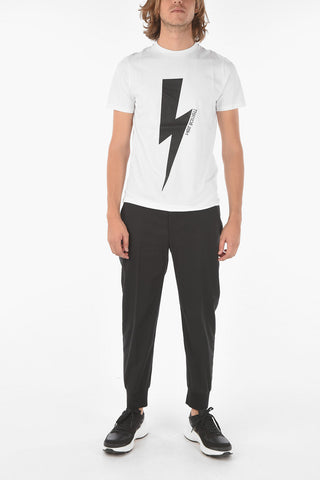 Round Neck LEATHER BOLT T-shirt