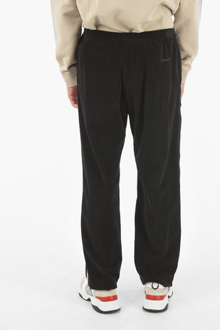 contrasting side bands corduroy pants