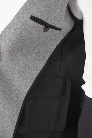 Raw Cut edged TRAVEL WOOL SKINNY Coat