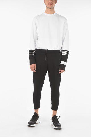 Jersey TRICOLOR Biker Joggers with Embossed Details