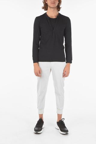 T-Shirt Doppio Strato TRAVEL MULTIYARN con Collo Coreano
