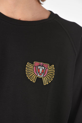 Crewneck Sweatshirt with Embroidered 