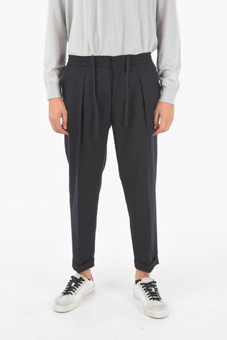 Pantaloni COMFORT in Twill ad Orlo con risvolto