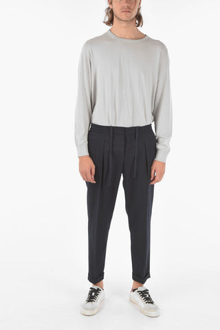 Pantaloni COMFORT in Twill ad Orlo con risvolto