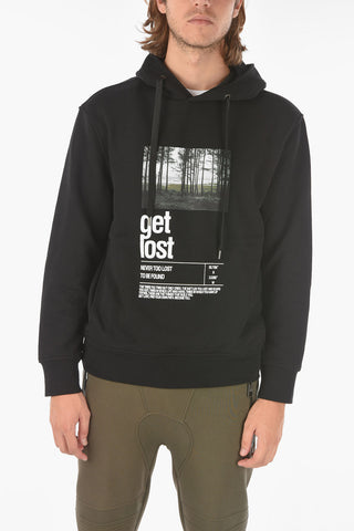 Felpa Hoodie GET LOST con Stampa