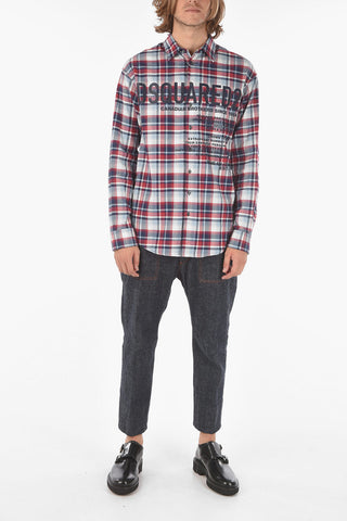 camicia CERESION9 A Quadri plaid e plain herringbone