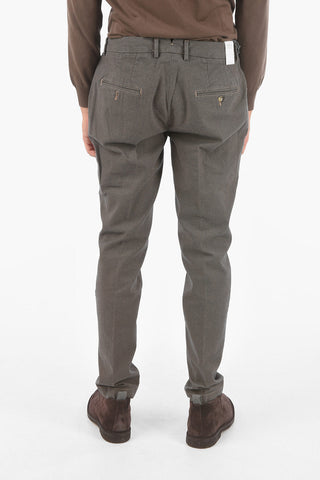 Birds Eye Motif Slim Fit NEWTOWN.L.602 Chino Pants